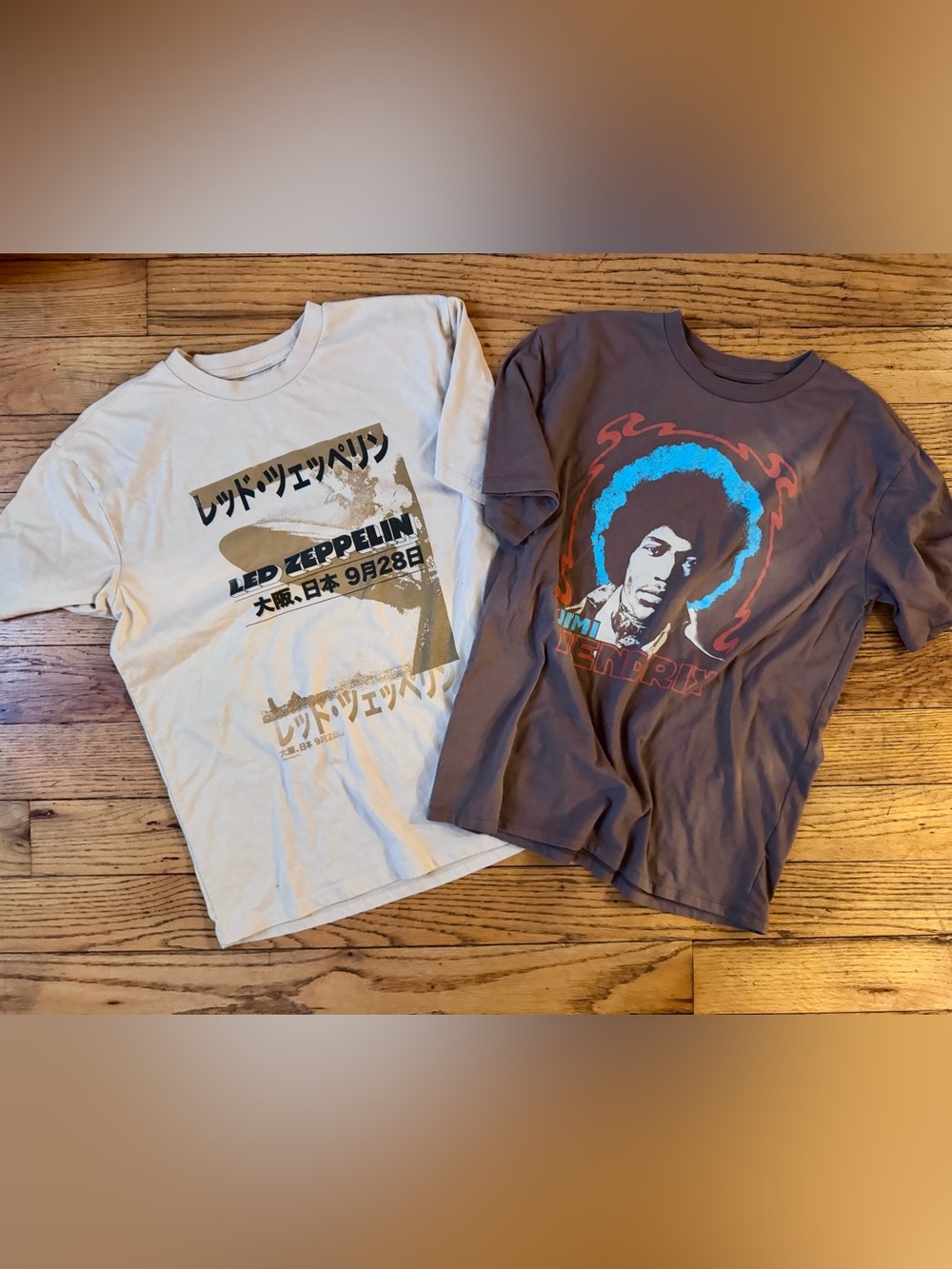 GAP | Lot of 2 Teen Oversized Led Zeppelin Jimi Hendrix T-Shirt - sz 12